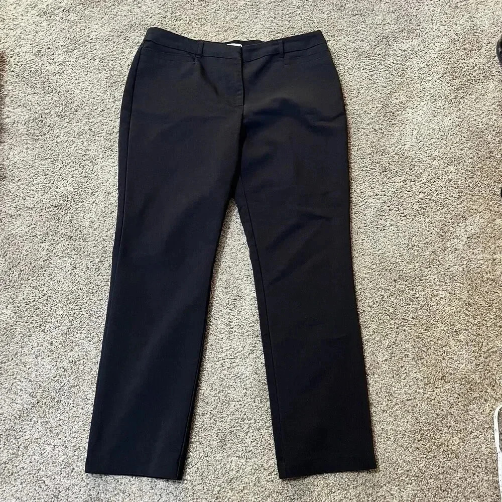 Dana Buchman Chino Office Wear Business Casual Slim Fit Canvas Ankle‎ Stretch 12